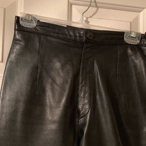 Black leather pants
